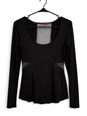 Black Sheer Mesh Top – Elegant & Edgy Layering Piece